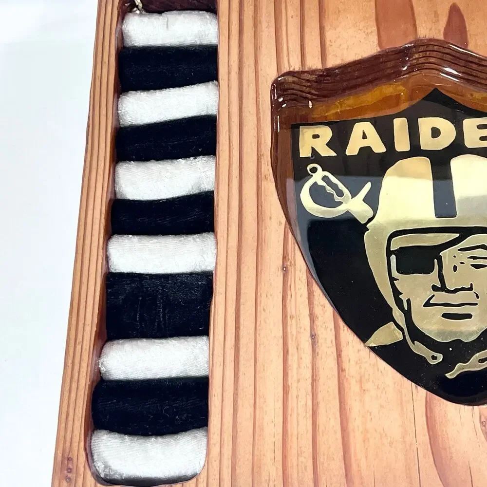 Las Vegas Raiders Glossy Wood Storage Box Rolling Tray Custom Made